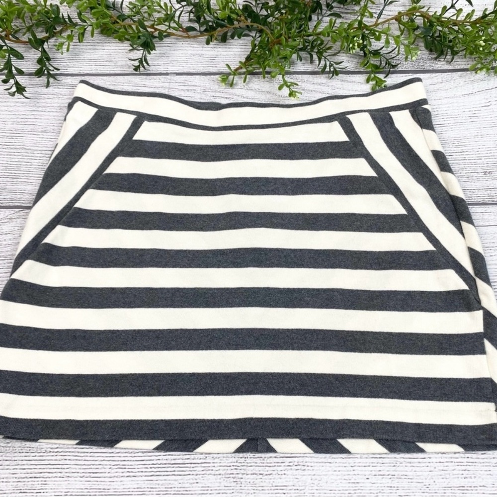 GAP Heather Grey & Cream Mini Cotton Skirt
